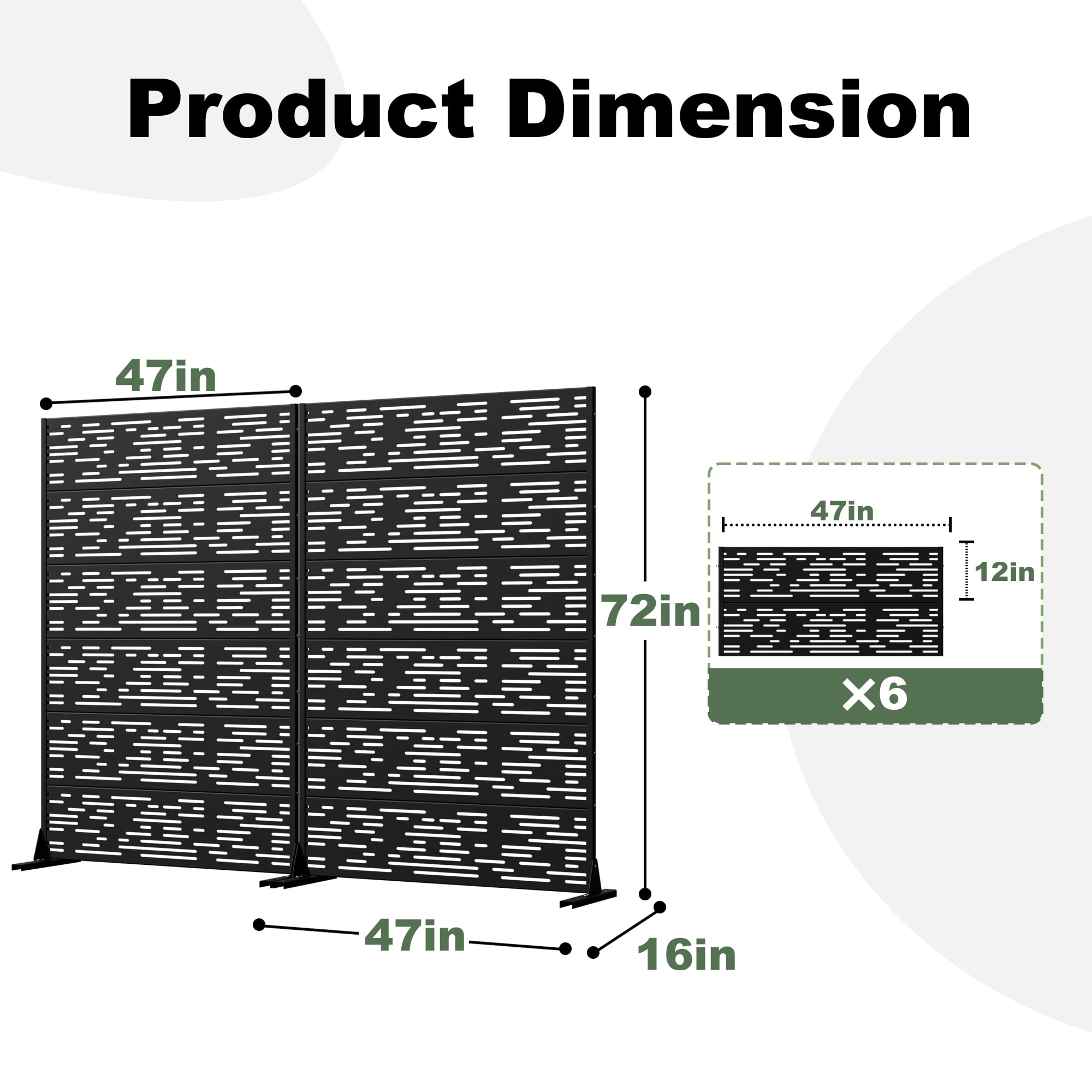 Metal Privacy Metal Screen Fence Panel