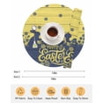 thumbnail image 6 of 13 Inch Round Placemats Set of 4, Happy Easter Rabbits Non Slip Heat Insulation PP Table Mats, Spring Daisy Navy Silhouette Yellow Washable Place Mats for Kitchen Dining Party Table Decor, 6 of 7