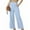 Light Blue, variant on Azrian Womens Plus Size Pants,Fashion Women's Casual Elastic Waist Pocket Solid Color Trousers Long Pants