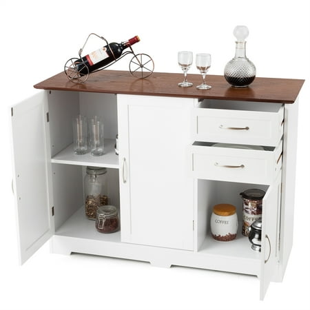 Gymax Buffet Storage Cabinet Console Table Kitchen Sideboardd Home