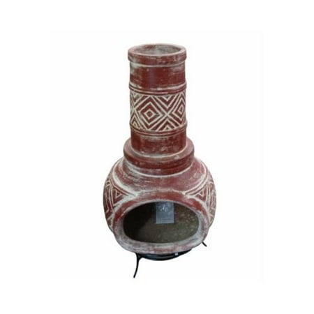 Avera Home Goods Ach001764 Mexican Clay Chimenea Outdoor Fireplace