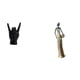 thumbnail image 1 of Escultura de gesto de roca, figura de dama tribal africana, adorno creativo con señal de mano para apartamento, dormitorio, restaurante, escritorio, a, 1 of 8