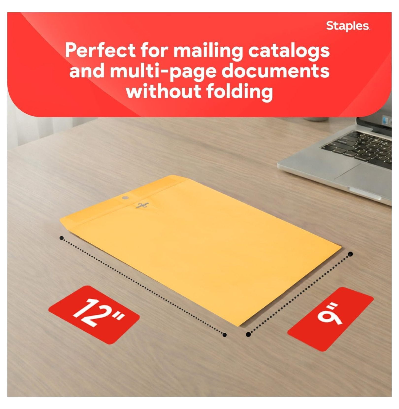 9 x 12 Clasp Envelopes, Brown Manila, Reinforced Metal Clasp & Gummed Seal, Heavy‑Duty Mailing Envelopes, 250/Pack