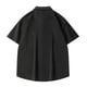 thumbnail image 3 of pstuiky Camisas casuales de manga corta para hombre, Camisa de manga corta con cuello vuelto y botones y bolsillos de color liso a la moda para hombre camisetas de hombre l, 3 of 6