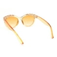 thumbnail image 4 of Girls Child Size Engraved Bling Foil Plastic Round Horn Rim Sunglasses Orange, 4 of 4