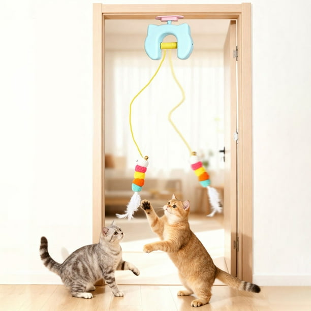 Pisexur Suministros para mascotas Juguete inteligente montado en la puerta, juguete Yo-yo de elevación automática para perros, gatos y animales.perros, gatos y animales