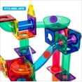 thumbnail image 2 of PicassoTiles Marble Run 100 Piece Magnetic Tile Race Track Toy Play Set STEM Building & Learning Educational Magnet Construction Child Brain Development Kit Boys Girls Age 3 4 5 6 7 8+ Years Old Toys, 2 of 7