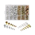 thumbnail image 1 of Threaded Insert Nuts Zinc Plated Rivet Nuts Flat Head Rivet Nut 300 Pcs Rivet Nut Kit M3 M4 M5 M6 M8 M10 Color Zinc Plated And Aluminum Flat Head Threaded Insert Nuts, 1 of 8
