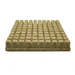 Odomy 50pcs Rock Wool Cubes,Rockwool Grow,Hydroponics Grow Cubes Multifunction Greenhouse Compress Base for Cloning Plant Propagation and Seed