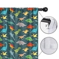 thumbnail image 4 of Blackout Kids Curtains,DarkGreen Dinosaurs Birds Pattern Childrens Insulated Curtains Set Of 2,Bedroom Essentials,Toddler Room Decor 42"x84", 4 of 5