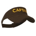 thumbnail image 5 of Captain Embroidered Strap Back Visor - Brown OSFM, 5 of 5