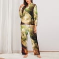 thumbnail image 2 of Sigee Yin Yang 1 for Women’s Pajama Sets Long-Sleeved Pjs Sets for Women 2 piece Sleepwear-Medium, 2 of 7