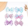 thumbnail image 3 of 24PCS 4.5Inch Bows for Girls Boutique Grosgrain Ribbon Rainbow Hair Bow Alligator Hair Clips Pigtail Bows Unicorn Hair Clips for Baby Girls Toddler Kids Children Teens in Pairs, 3 of 14