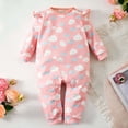 thumbnail image 5 of JAJAHO Romper Jumpsuit Soft Baby Girl Clothes Fluffy Rainbow Print Long Sleeve Ruffle Toddler Onesie Cozy One-Pieces, 5 of 8