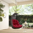 thumbnail image 4 of Pemberly Row Modern Aluminum Outdoor Swing Chair without Stand in Gray/Red, 4 of 4