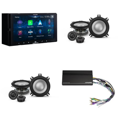 Alpine iLX-W670-S Digital Multimedia Receiver & 2 Pairs Alpine S2-S40C Type S 4" Component Speakers w/ Power Pack