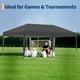 thumbnail image 2 of Carpa Plegable para Exteriores 3x6M - Cenador Rápidoáneo con Techo Plateado Impermeable - Protección UV UPF 50+ - Altura Ajustable - Incluye Bolsa con Ruedas y Sacos de Arena, 2 of 7
