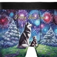 thumbnail image 4 of Happy New Year Siberian Husky Family Cheer Winter Midnight Firework All Over Print Boxer Briefs Underwear for Men Dad Husky Dog Lover Gifts - 02025, 4 of 6