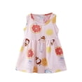 thumbnail image 1 of Économies d'Été Liquidation 2025 Bovxnpu Robes d'Été pour Filles, Robes Décontractées pour Filles, Robe d'Été Imprimée Sans Manches à Col Rond pour Bébés Filles, 1 of 3