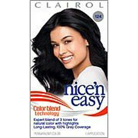 Clairol Nice N Easy Permanent Color Natural Blue Black 124