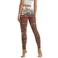 thumbnail image 2 of Renewold Christmas Plaid Snowman Tree Yoga Leggings for Women with Pockets Stretchy Fashion Exercise Yoga Pants High Waisted Full Length Graphic Pants for Running Cycling Yoga, M, 2 of 8