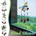 thumbnail image 1 of Fiudx Carillón de Viento de Colibrí, Colgante de Cristal de Colores Brillantes, Diseño Único de Abeja, Decoración de Jardín Exterior, Sonido Relajante para Balcón, Puerta de Entrada, Tamaño 40 X 16 C, 1 of 7