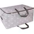 thumbnail image 1 of Bolsa grande de 100 l para guardar ropa debajo de la cama, con cremallera y resistente a la humedad (estrella gris), 1 of 5