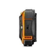 Angle View: Ricoh WG-30w - Digital camera - compact - 16.0 MP - 1080p - 5x optical zoom - Wi-Fi - underwater up to 30ft - flame orange