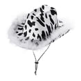 thumbnail image 3 of Cow Cowboy Hat Cowgirl Hat Cowboy Hat Women Accessories Wide brim Hats for Party, 3 of 8