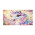 thumbnail image 2 of Haosy Colorful Cute Unicorn and Flower Bathroom Rugs Non Slip Absorbent Soft Plush Quick Dry Bath Mat, 39"x20", 2 of 8
