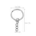 thumbnail image 2 of OUNONA 20Pcs Flat Key Rings Metal Key Rings DIY Keychain Rings Round Key Rings Flat O-shaped Rings, 2 of 8