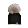 thumbnail image 2 of Gorro de algodón con pompón para bebé recién nacido, complementos para fotos, complementos para gorro de bebé pequeño, 2 of 4