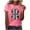 Pink, variant on Sakmal Union Jack Womens T Shirts Crew Neck Short Sleeve Graphic Tops White Casual T-Shirts Womens Summer Tops