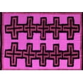 thumbnail image 1 of Ahgly Company Indoor Rectangle Abstract Pink Modern Area Rugs, 2' x 4', 1 of 4