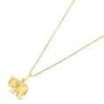 thumbnail image 2 of 14K Yellow Gold Elephant Strength & Luck Charm Pendant with 0.9mm Wheat Chain Necklace - 22", 2 of 5