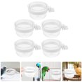thumbnail image 4 of Miangastore Parrot Feeder Dish Cup Transparent Plastic 5Pcs 2.9X2.2X1.4in, 4 of 7