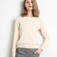 thumbnail image 4 of Nouveaux Vêtements d'Automne Hiver pour Femmes Pull Col Rond Uni à Manches Longues Tricoté Hauts Féminins, 4 of 5