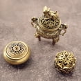 thumbnail image 1 of Flmtop Lotus Pattern Incense Holder Alleviate Anxiety Brass Delicate Craft Stick Incense Burner for Decorating, 1 of 8