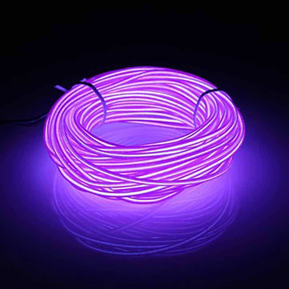 Details about   3m LED EL Wire Tube Rope Flexible Neon Glow Car Home Party Decor Light Strip Bar 
