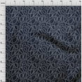thumbnail image 4 of oneOone Silk Tabby Dark Blue Fabric Abstract Circle Craft Projects Decor Fabric Printed By The Yard 42 Inch Wide, 4 of 4