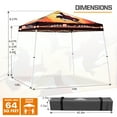 thumbnail image 2 of EAGLE PEAK 10ft x 10ft Turquoise Slant Leg Instant Pop-up outdoor Canopy, 2 of 8