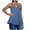 Blue, variant on Cameland Tank Toped Sales Women's Halter Button Fashion Round Neck Sleeveless Shirt Casual Solid Color T-Shirt Tank Top Top
