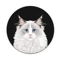 thumbnail image 2 of WIRESTER 7.88 in Round Mouse Pad with Non-Slip Rubber Base for Computers, Laptop, Office & Home - Lilac Ragdoll Cat, 2 of 5