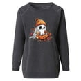 thumbnail image 4 of Jamicy Crewneck Sweatshirts Women Halloween Pumpkin Sweatshirts for Women Funny Ghost Graphic Sweatshirt Spooky Season Party Sweater Fall Pullover Tops, 4 of 6