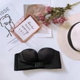 thumbnail image 2 of Sujetador sin tirantes, invisible, antideslizante, sexy, con hebilla frontal, ropa interior para vestido de novia, fiesta, negro, 36 / 80AB Sweethay AP001296-07, 2 of 7