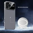 thumbnail image 2 of Dteck Magnetic Case for iPhone 16 Pro Max,Luxury Leather Case Compatible with MagSafe Shockproof Heat Dissipation Bumper Cover for iPhone 16 Pro Max,Gray, 2 of 8