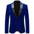 thumbnail image 5 of Cloudstyle Mens 2-Piece Suit Peaked Lapel One Button Tuxedo Slim Fit Dinner Jacket & Pants, 5 of 5