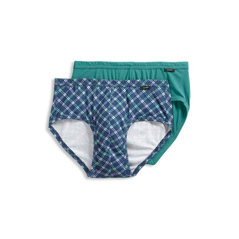 Jockey Mens Elance Poco Brief 2 Pack Underwear Briefs 100% cotton 