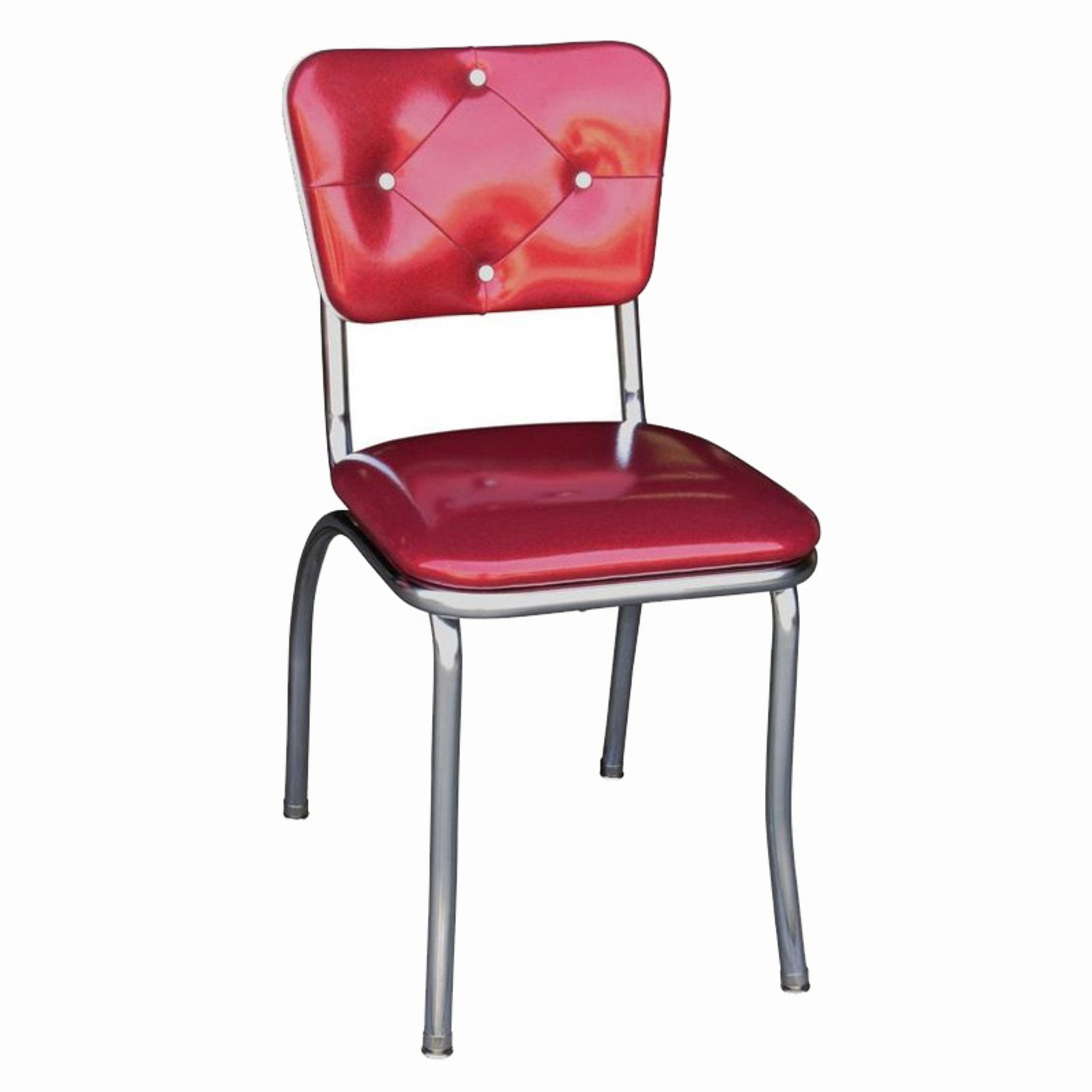 Richardson Seating Button Tufted Dining Chair Sparkle Red