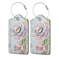 thumbnail image 5 of Rocae Vintage Rose for Leather Luggage Baggage Tags ID Label Privacy Cover ID Label with Stainless Steel Loop and Address Card, 5 of 5